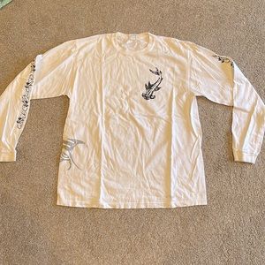 Men’s Hawaiian Long Sleeve Shark Design T Shirt